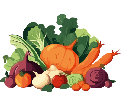 Fresh vegetables harvested for healthy eating meals icon isolated png
