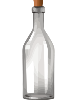 Wine bottle with fresh liquid icon isolated png
