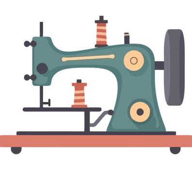A sewing machine with spools on top png