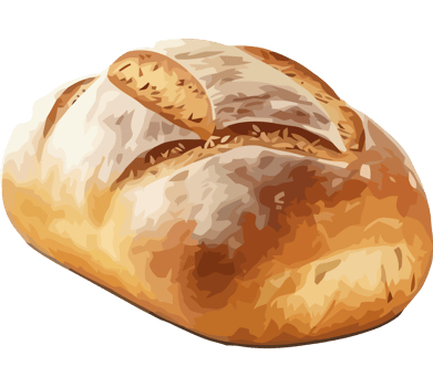 baked bread food icon isolated png