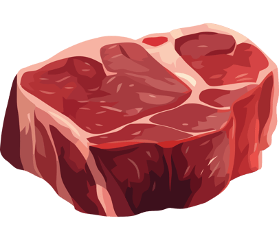 Fresh pork steak meal, gourmet cooking illustration icon isolated png