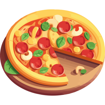 Pizza icon with a slice cut out of it png