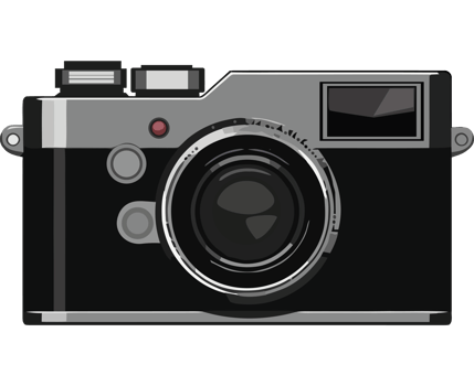 Antique camera lens captures icon isolated png