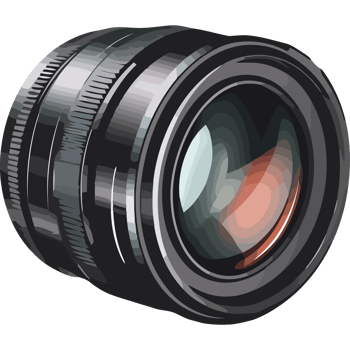 A camera lens icon isolated png