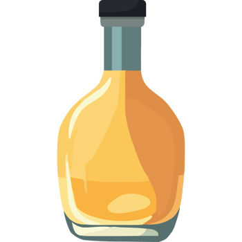 A bottle of whiskey icon isolated png