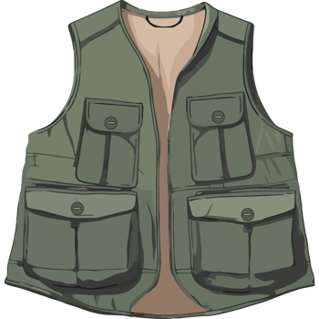 Hunter vest equipment icon isolated png