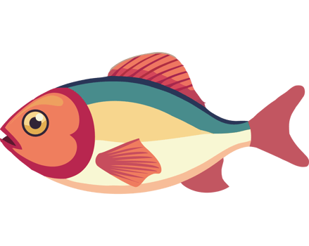 Cute goldfish swimming in tropical reef decoration icon isolated png