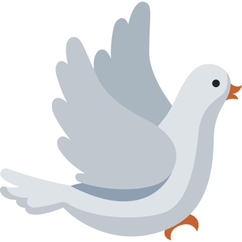 A white dove flying in the air png