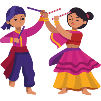 Indian folk dance clipart png