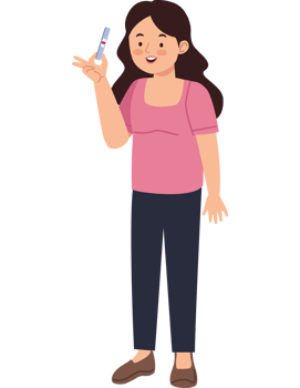 A woman holding a toothbrush png