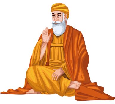Guru gandhi, the founder of the gandhi movement, is sitting in a png