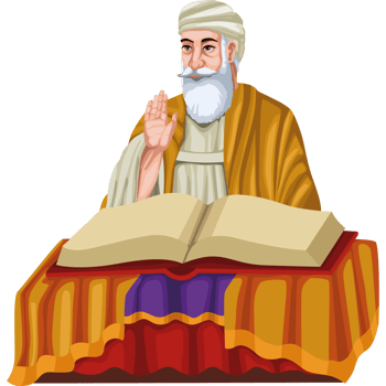 An old man with a beard and a book png