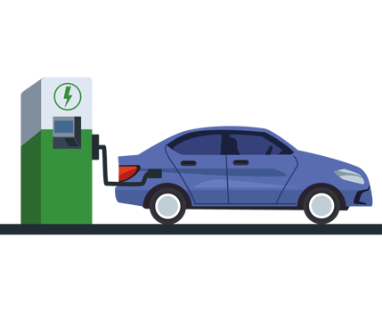 Electric car charging renewable png