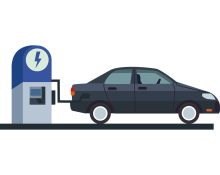 Electric car charging power png