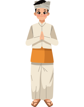 A cartoon man in traditional clothing png