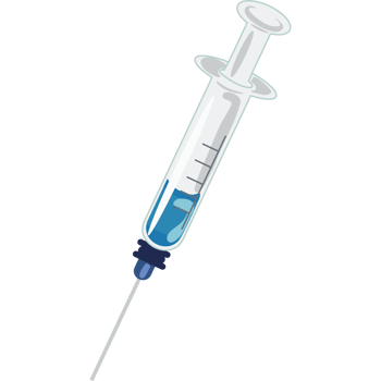 An injection with a needle on a black background png