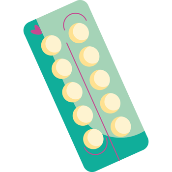 A pack of pills with a heart on it png