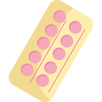 A pill with pink dots on it png
