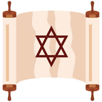 An old scroll with a star of david on it png