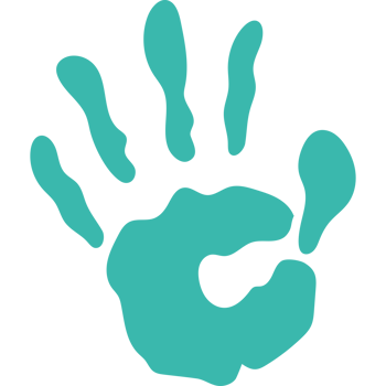 A hand print with a green hand png
