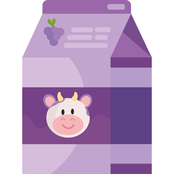 A milk carton with a cow on it png