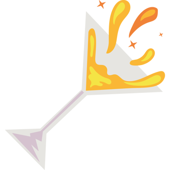 A martini glass with a splash of liquid png