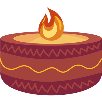 diwali lamp isolated illustration design png