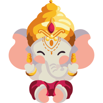 An elephant with a gold crown on its head png