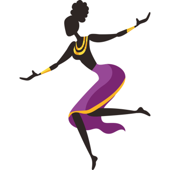 A woman in a purple dress is dancing png