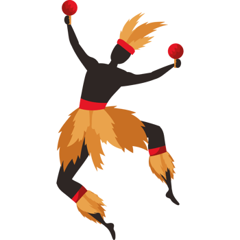 A man in a costume with a ball in his hand png