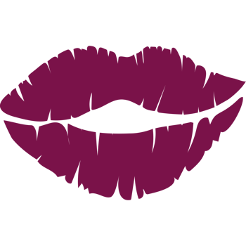 A purple lips with a black background png