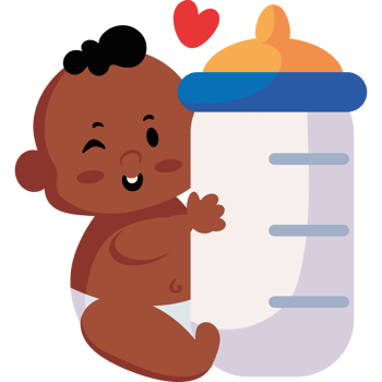 Baby bottle sticker png