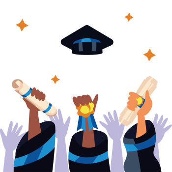 graduation event party illustration isolated png