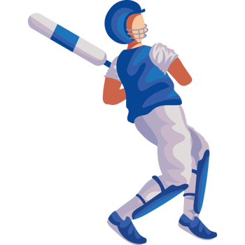 Baseball player hitting a ball png