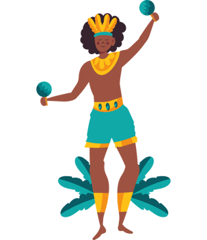 A cartoon character with a crown and a ball png