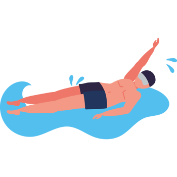 A man is floating in the water with his arms outstretched png