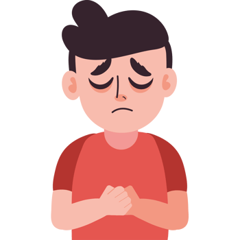 A man is praying with his hands folded png