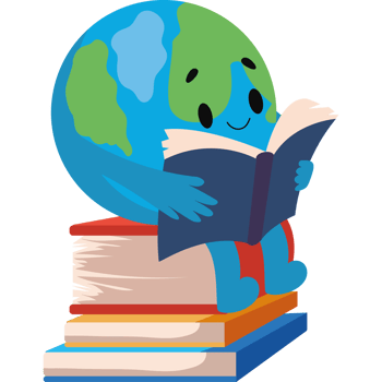 Earth reading book png