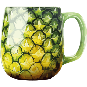 Fresh green tea in yellow mug, refreshing summer isolated png