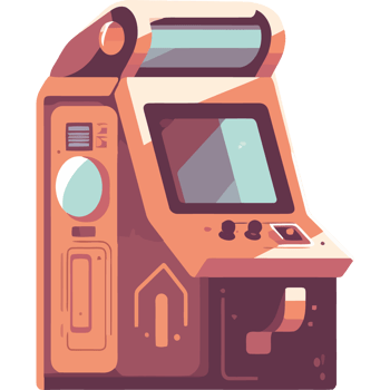 game machine with retro style isolated design png