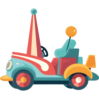 fair carnival colorful cart icon isolated png