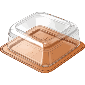 A plastic container with a lid on a black background png