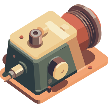 classic industrial engine for machine icon isolated png