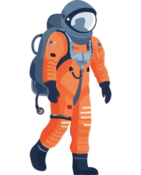 An astronaut walking in space png