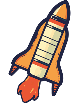 spaceship takes off with fiery speed isolated png