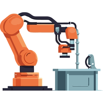 An illustration of a robot and a machine png