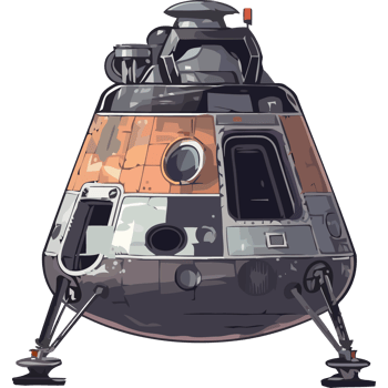 space capsule transport technology isolated png
