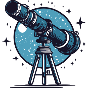 Astronomy telescope illustration png