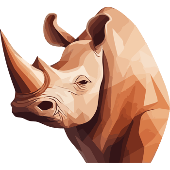 rhinoceros horned african animal wild isolated png