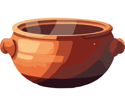 An ornate terracotta vase icon isolated png